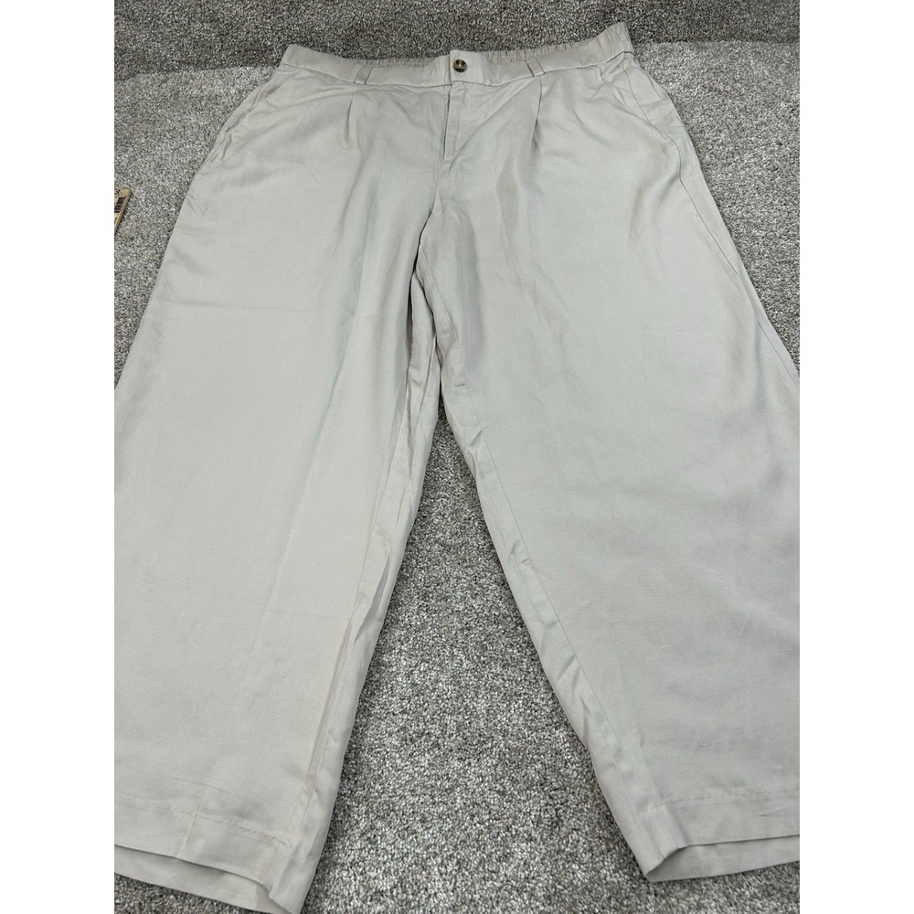 Torrid Women's Wide Leg‎ Linen Blend Pants 22R Lightweight High Waist #0333